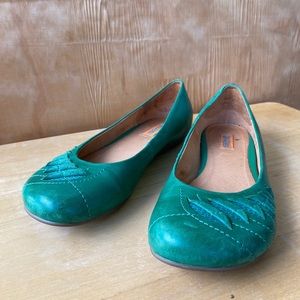 Miz Mooz Dorothy Leather Ballet Flat Emerald Green